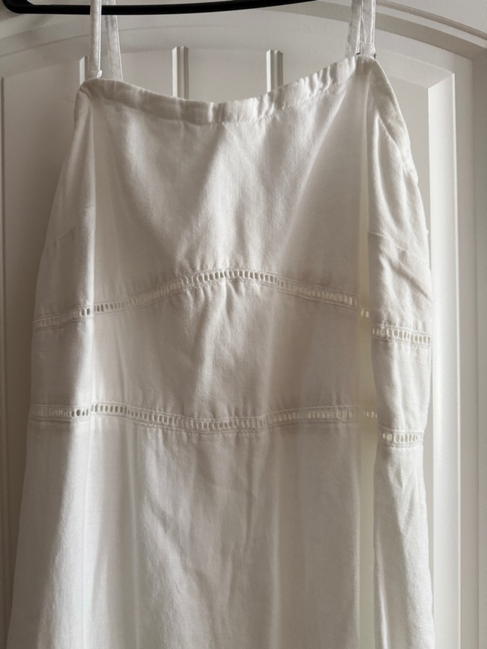 a.n.a White Smocked Bodice Spaghetti Strap Dress